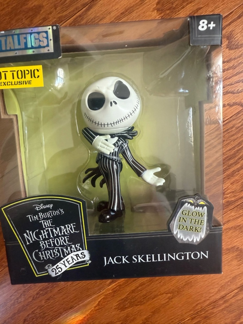 Disney Nightmare Before Christmas Jack Skellington Metalfigs 25Y Glow in Dark